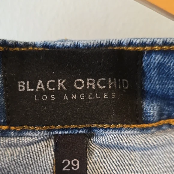 Black Orchid Blue Flare Wide Leg Jeans - Picture 2 of 3